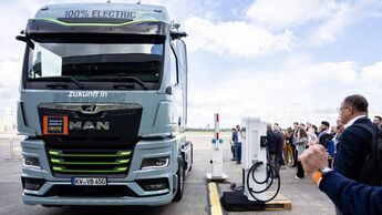 Ladesäule für E-Lkw mit Fryte automatisiert buchen