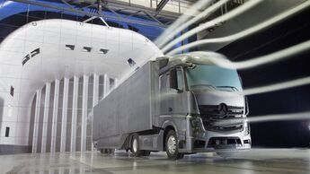 Lastauto, omnibus, aerodynamik, luftwiderstand, lkw