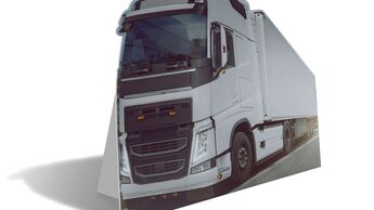 Lkw, Aufsteller, Schein, Pappe