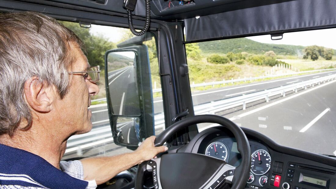 Lkw, Fahrer, Kabine, Auf Fahrt