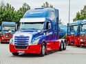 Lkw-Flotte von Gebr. Bermes Spedition mit Freightliner