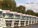 Lkw-Flotte von Heuel Logistics