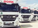 Lkw-Fuhrpark der Spedition Bork