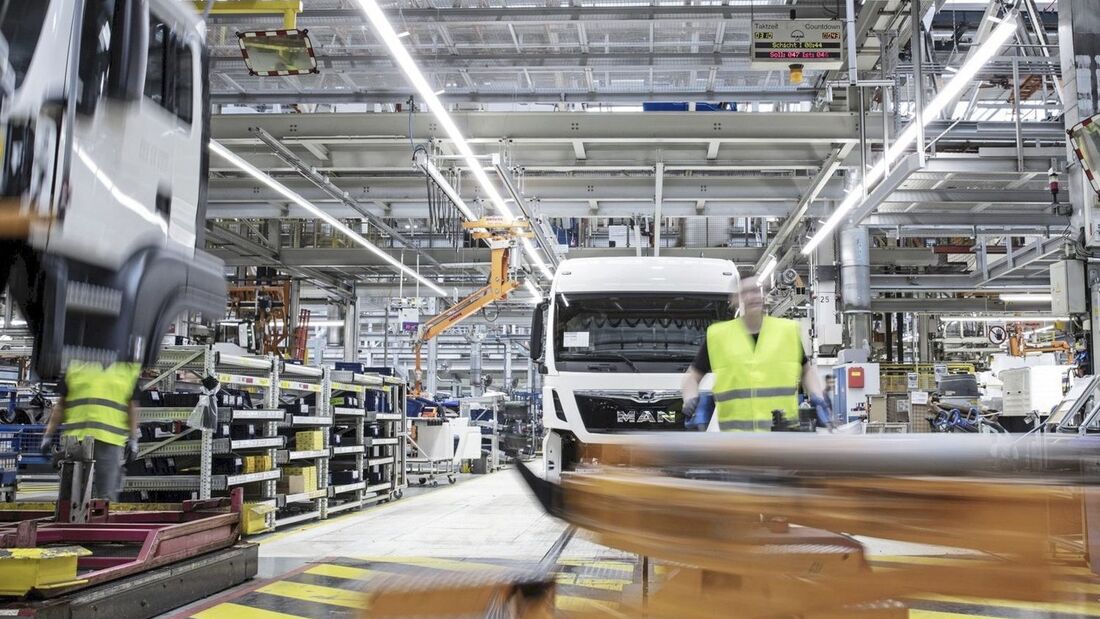 Lkw-Porduktion bei MAN in München.