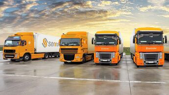 Lkw mit Sennder-Logo