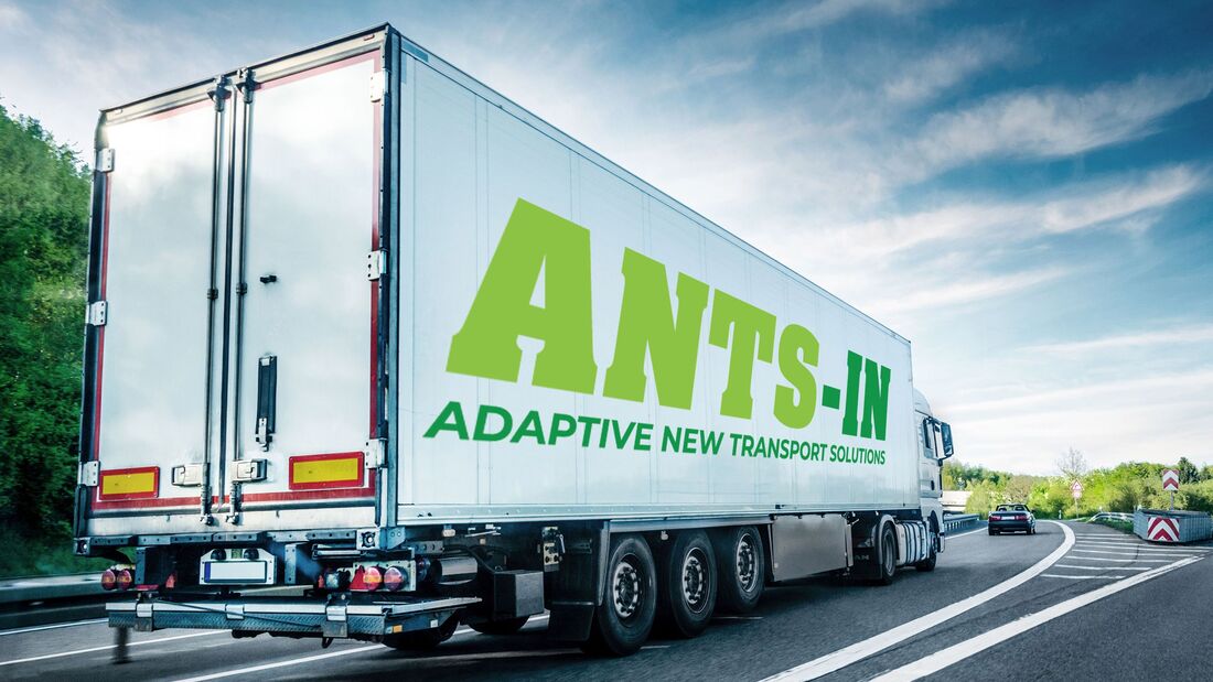 Lkw mit dem Logo von ANST-IN