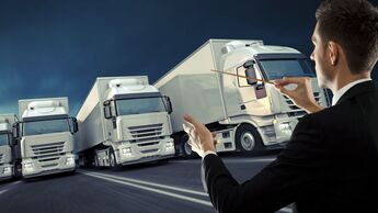 Lkw, weiß, Flotten, Dirigent