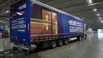 Logistik, Transport, Lkw, Trailer, Auflieger, Anhänger, Doppelstock, Krone, Fahrzeugbau, Wiese, ELVIS, Knüllwald, Ladungskooperation