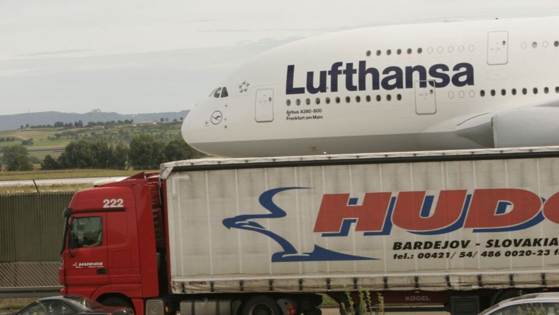 Luftfracht, Airbus A380, Lkw