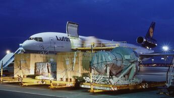Lufthansa, Cargo, Nacht, Fracht, Flughafen, Flugzeug