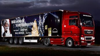 MAN-Weihnachtstrucks sind auf Tour