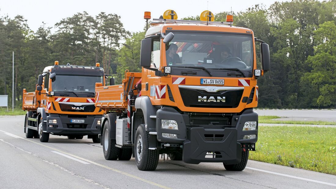 MAN aFAS TGM Automatisierung automatisiert autonom Erprobung Test Feldversuch Autobahn Absicherung Absicherungsfahrzeug Hessen
