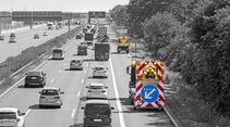 MAN aFAS TGM Automatisierung automatisiert autonom Erprobung Test Feldversuch Autobahn Absicherung Absicherungsfahrzeug Hessen