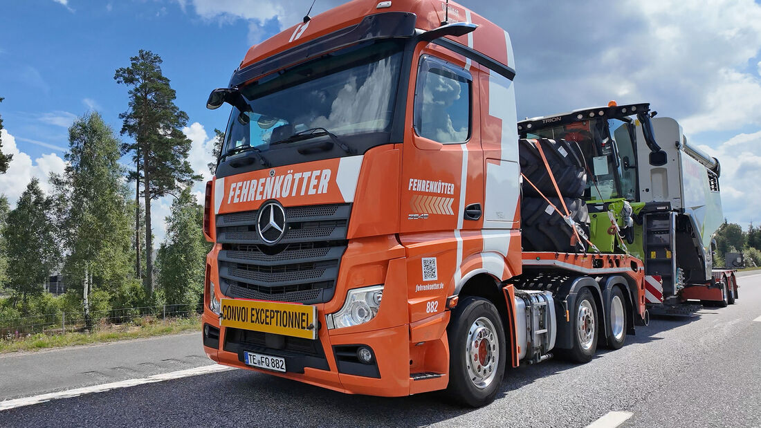 Mähdrescher-Transport nach Schweden, Fehrenkötter, Reportage, FF 1/2026
