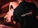 Maibach-Logistik Transporter und Fahrer bei Nacht