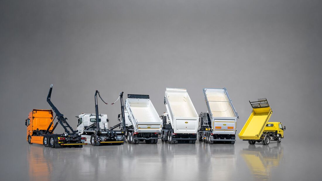 Meiller bringt seine wichtigsten Baureihen zur IAA Transportation nach Hannover. Besonders interessant ist eine bislang nicht enthüllte Neuheit für die Bau- und Entsorgungslogistik.