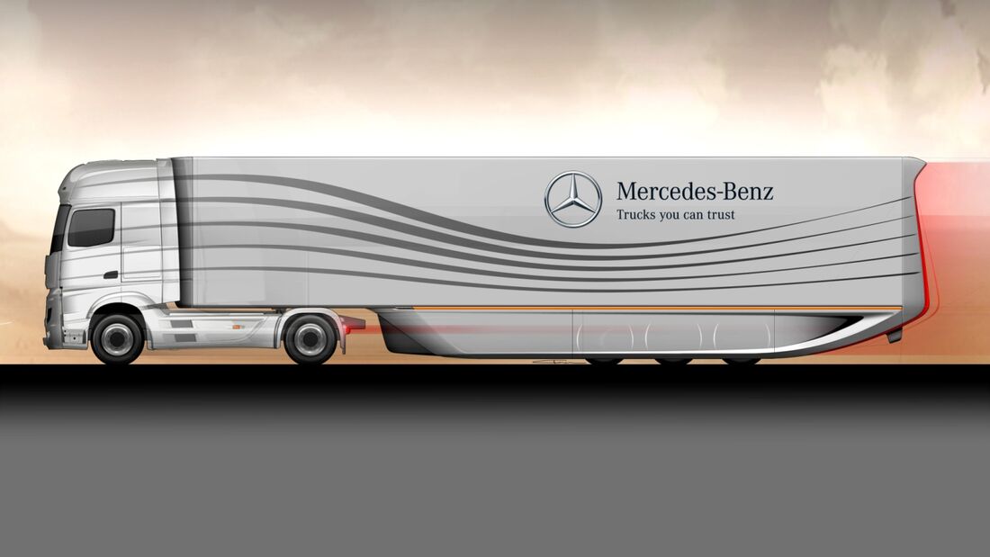 Mercedes-Benz Aerotrailer Aerodynamik Studie