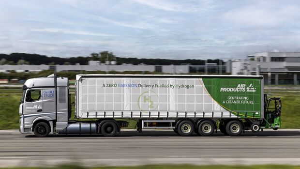 Mercedes-Benz GenH2 Truck, Air Products, Test, Daimler Truck