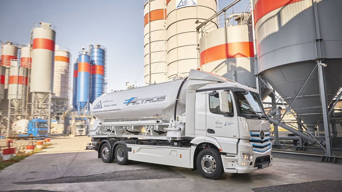 Mercedes-Benz eActros bei TBS Transportbeton