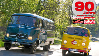 Mercedes L 319 und VW Transporter T2