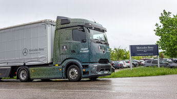 Mercedes eActros 600 Elektro-Lkw Zugmaschine Test 2024
