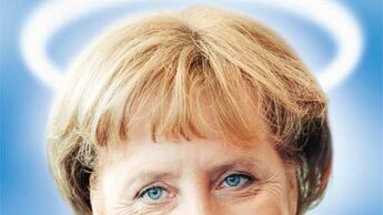 Merkel mit Heiligenschein