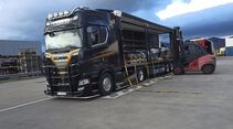 Michael Finkbeiner, zusammen mit seinem Bruder Marco, Inhaber von Kaiko-Transport aus St.Märgen, heute 6 Lkw, sehr bekannt in der Truckszene, einer der ersten S 580 V 8 in Baden-Württemberg.