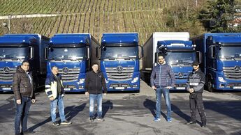 Nach der Flut: Neue Lkw der Spedition Erich Dreimüller