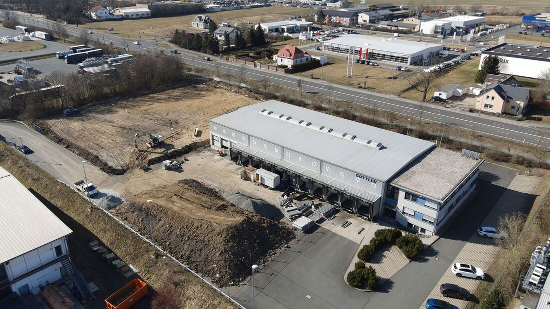 Neubau der Lagerhalle von Güttler Logistik