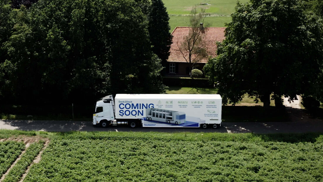 Neuer Double-Deck-Trailer von Royal Burgers und Emons, der auf der IAA Transportation 2026 in Hannover Premiere feiert.