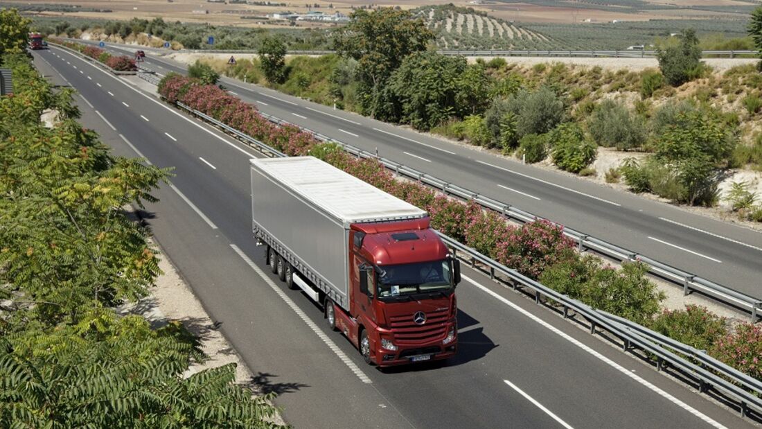 New Actros Testfahrt in Spanien