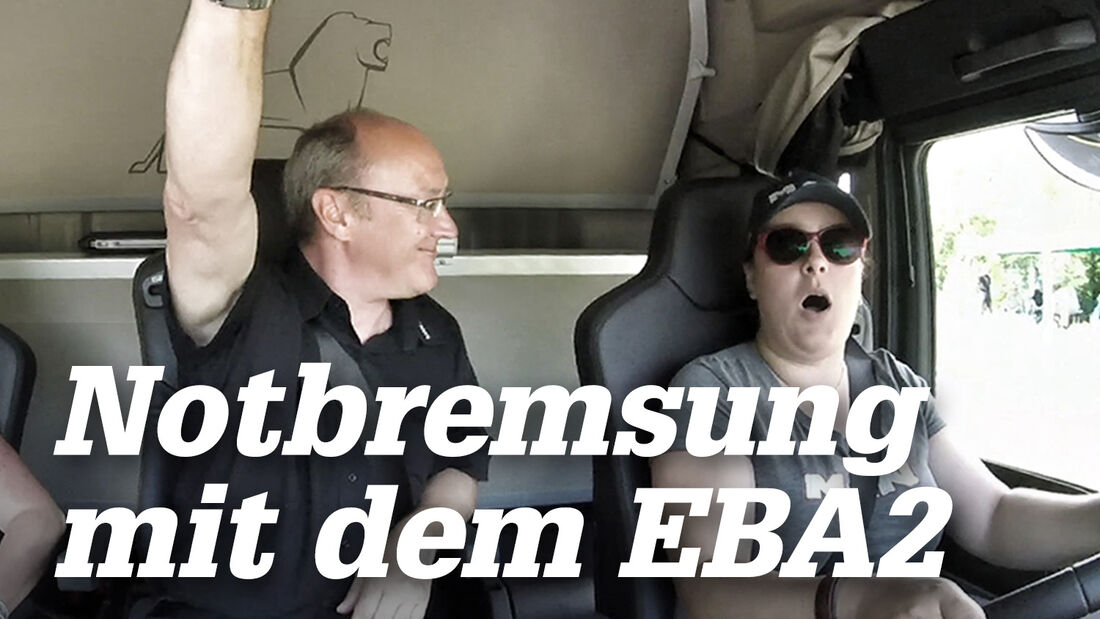 Notbremsung mit dem MAN EBA2