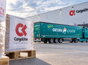 Oetjen-Lkw vor Cargoline-Standort: Oetjen Logistik wird zum 1. Januar 2027 neuer Partner des Stückgutnetzwerks.