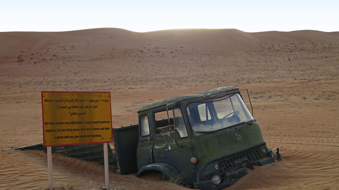 Oman Wüste Bedford Lkw Oldtimer