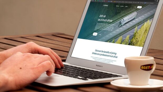 Onlineportal für Lkw-Fahrer von Girteka