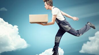 Paket, Kep, Dienstleister, Wolken