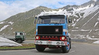 Passfahrt Lkw-Oldtimer Volvo Scania Saurer Büssing