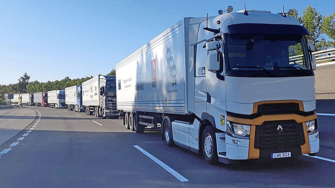 Platooning-Test alle Lkw-Marken