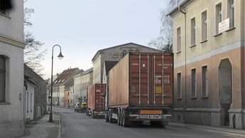 Polen-Doppel passieren brandenburg. Dorf