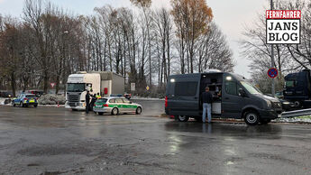 Polizeikontrolle Lkw
