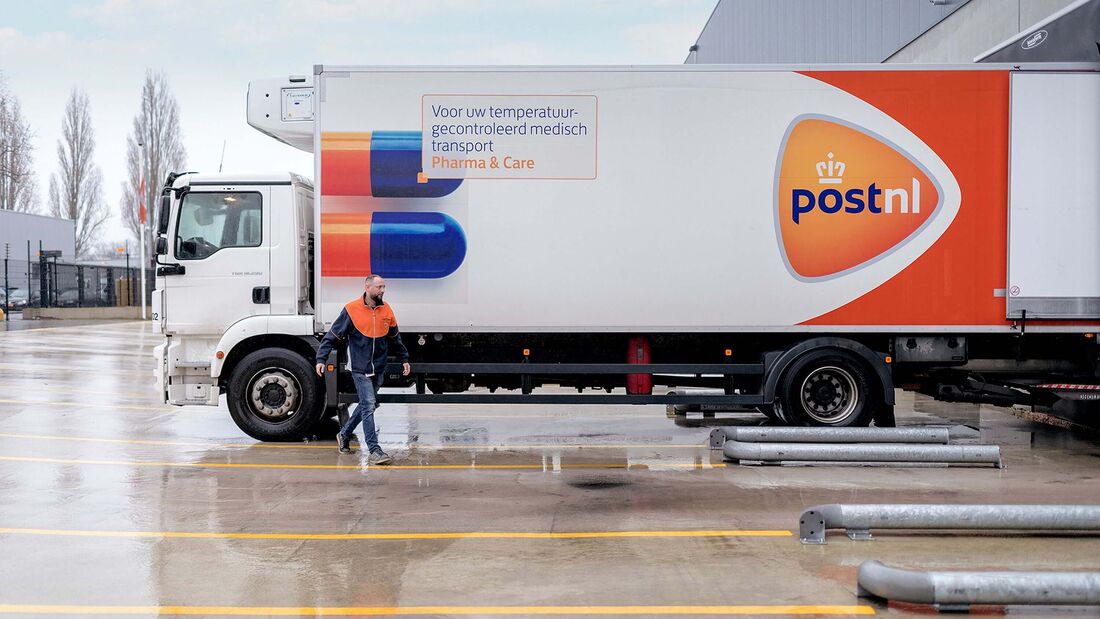 PostNL-Fahrzeugen im Einsatz im GDP-Netz 