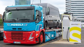 Präsentation der Mosolf E-LKW in Düsseldorf