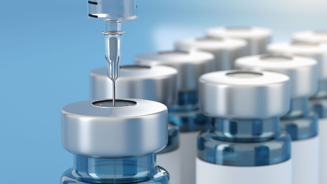 Rendering 3d vaccine medicine bottle flu vaccine anti-vaccination and covid-19