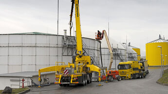 Report Starke Typen, FF 6/2021, Hölzl Gülle-Separator und Gülle-Mixer im Einsatz, Biogasanlage, Tank verkrustet