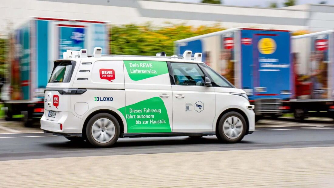 Rewe und Loxo testen hochautomatisiertes Liefer-Fahrzeug 
