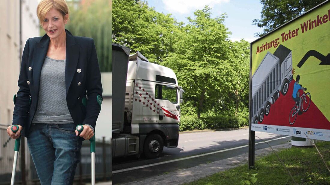 Rosemarie Wirth, Abbiegeunfall, Toter Winkel, Fahrrad, Plakat, GVN