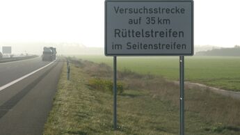 Rüttelstreifen machen Verkehr sicherer