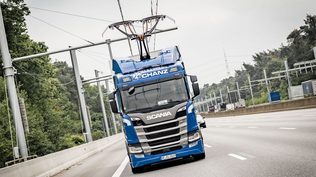 Scania R 450 Hybrid Oberleitungs-Lkw