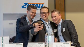 Sebastian Sorger (Loadfox), Andreas Rinnhofer (Spedifort), Daniel Stancke (Truck Jobs), v. links