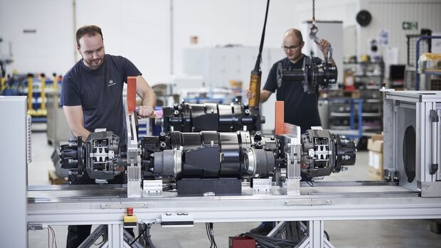 Serienproduktion der BPW eTransport Achse